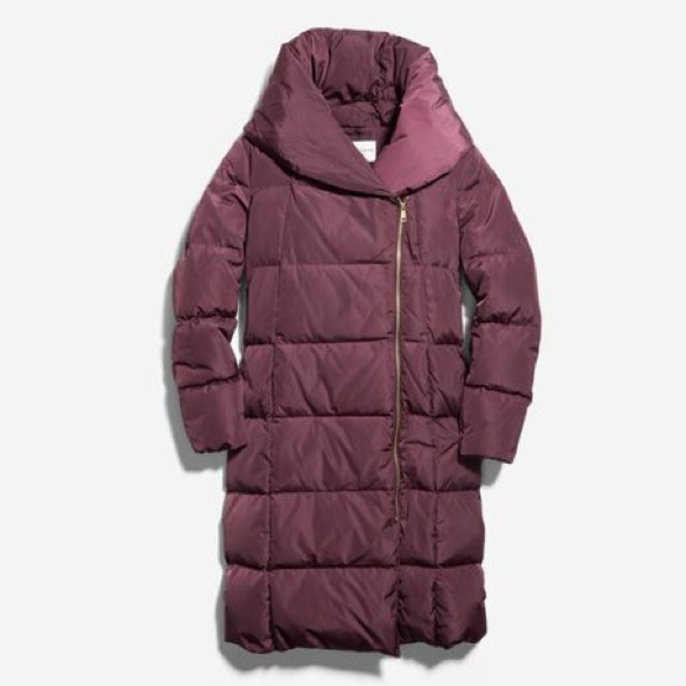 NWT Cole Haan Signature Asymmetrical Collar Convertible Coat Petite Large
